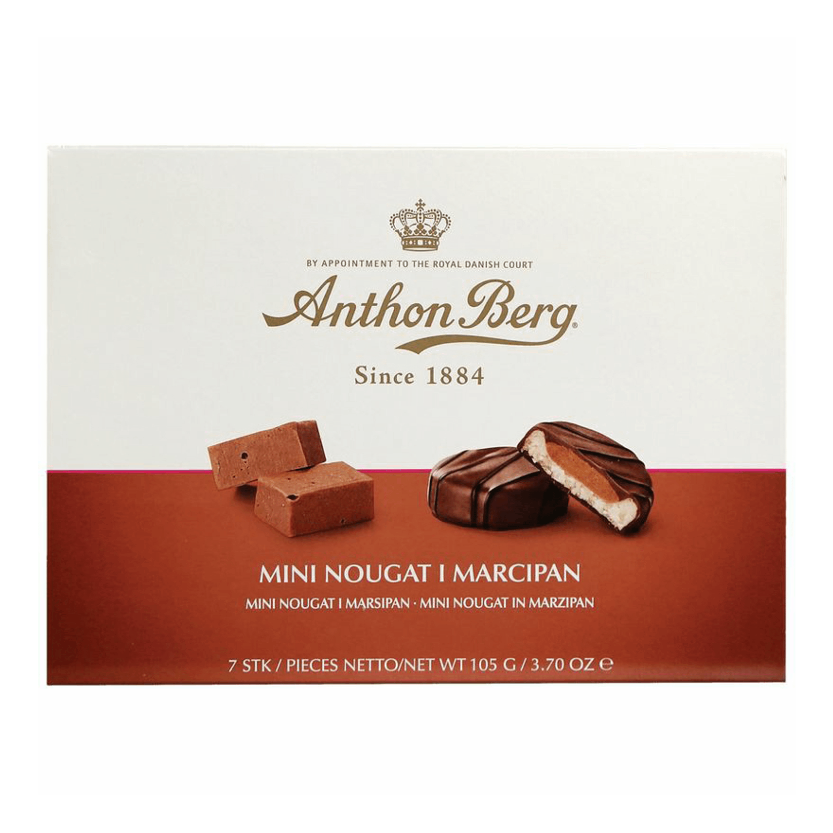 Конфеты шоколадные Anthon Berg Mini Nougat I Marcipan 105 г