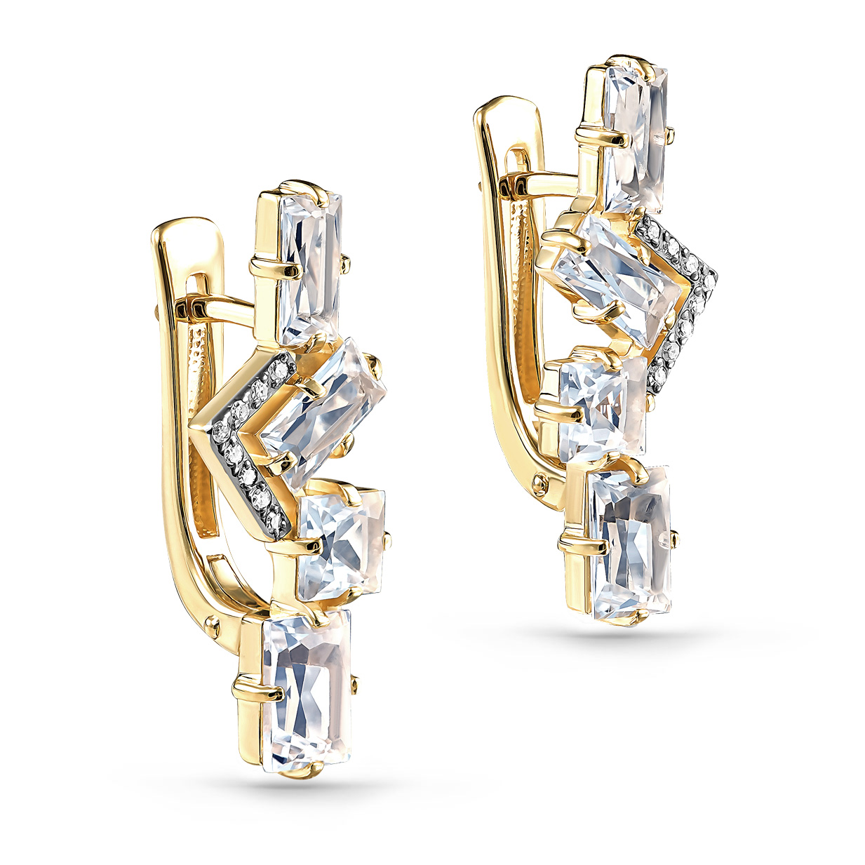 

Серьги из желтого золота с бриллиантом Kabarovsky 12-21124-5500, 12-21124-5500