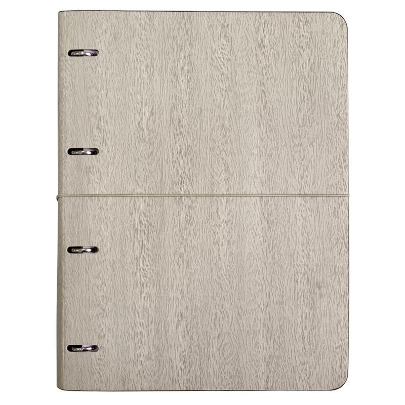 

Бизнес-тетрадь Infolio Study Wood А4,120л,240х310,клет,на кольц N1700 серый