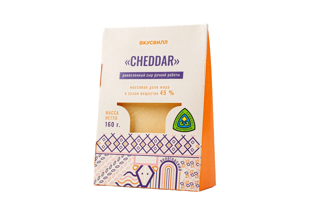 

Сыр твердый ВкусВилл Cheddar 160 г
