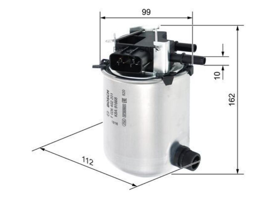 

BOSCH F026402201 Фильтр топливный () 1шт