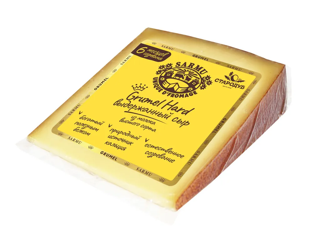 

Сыр твердый Стародуб Sarmu Grumel hard 40% 200 г