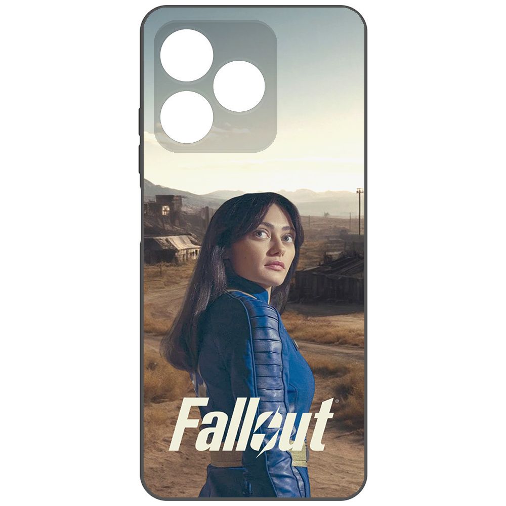 

Чехол-накладка Krutoff Soft Case Фоллаут (Fallout) - Люси в пустошах для Realme C53 черный