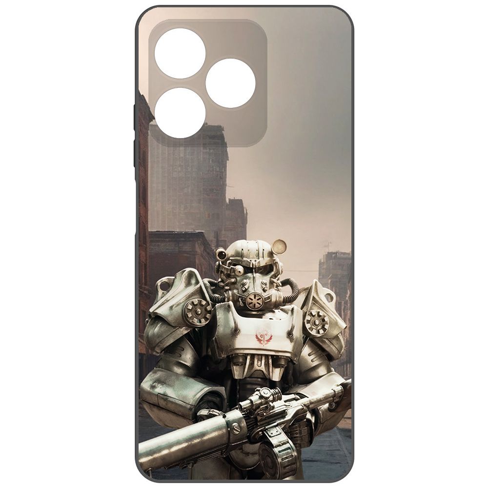 

Чехол-накладка Krutoff Soft Case Фоллаут (Fallout) - Рыцарь Братства для Realme C53 черный