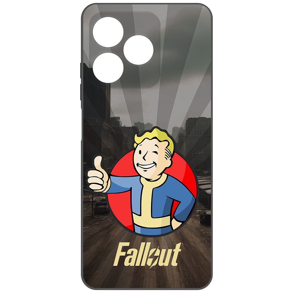 

Чехол-накладка Krutoff Soft Case Фоллаут (Fallout) - Волт-бой для Realme C51 черный