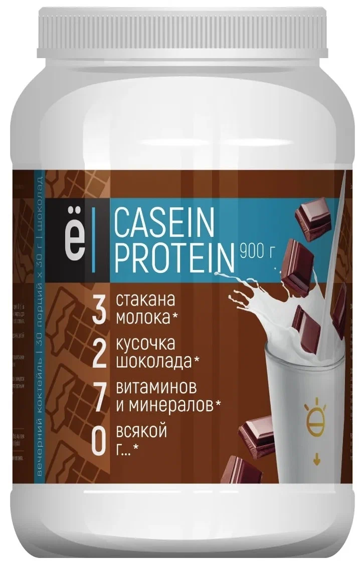 Коктейль Ё батон Casein protein со вкусом шоколада, 900 г