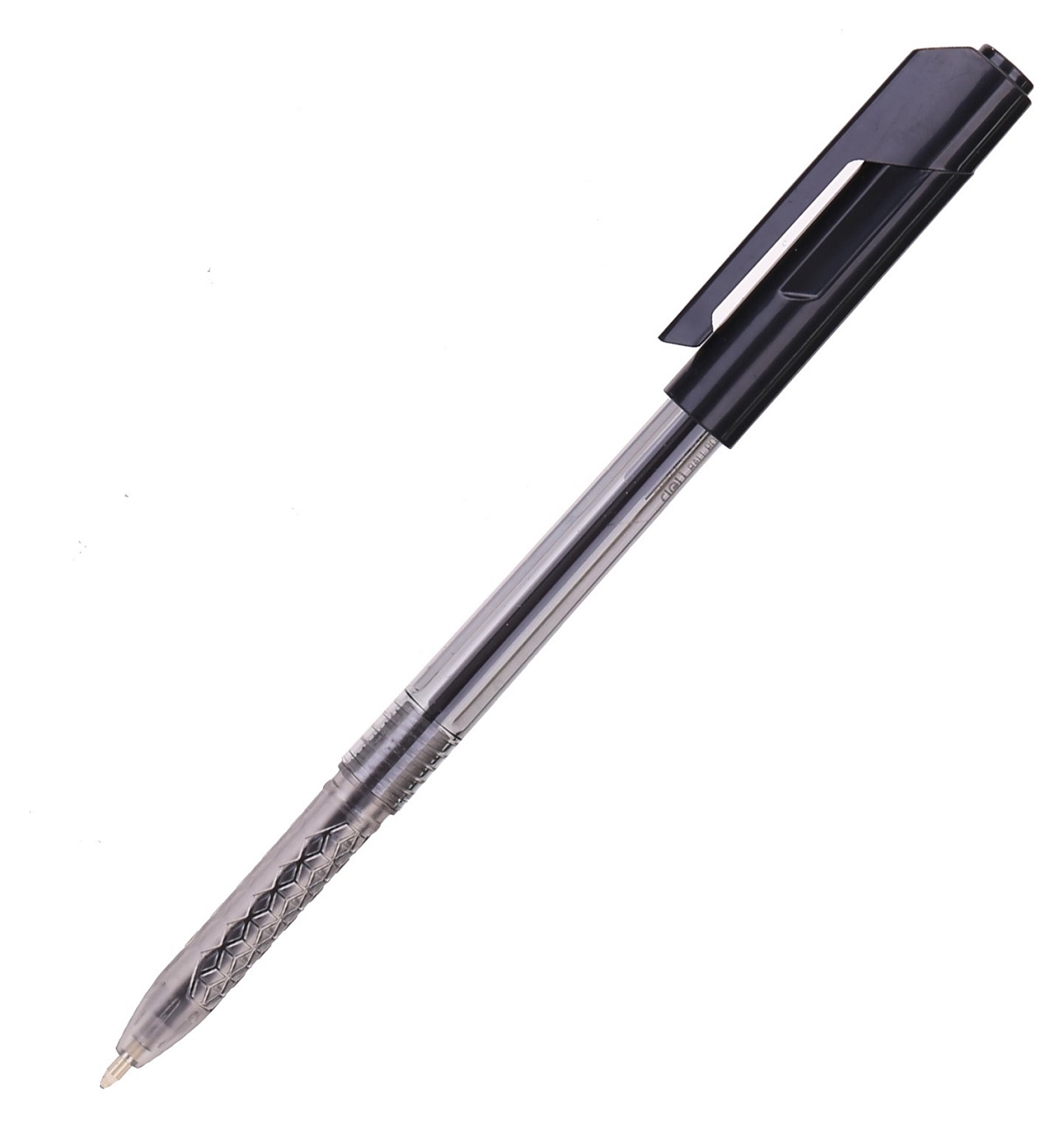 

Ручка шариков. Deli Arrow EQ01120 прозрачный/черный d=1мм черн. черн. (50 шт в уп.)