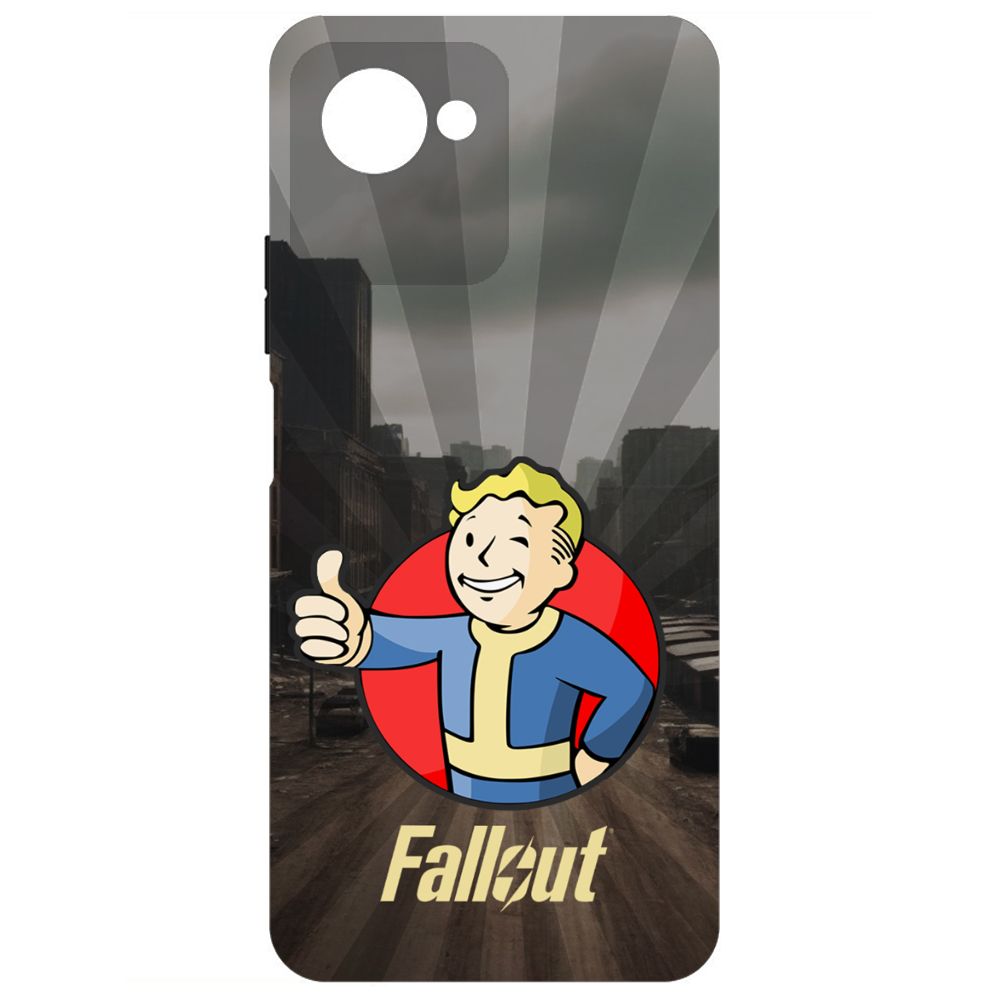 

Чехол-накладка Krutoff Soft Case Фоллаут (Fallout) - Волт-бой для Realme C30s черный