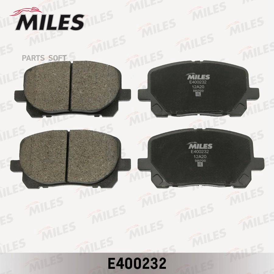 

MILES E400232 Колодки тормозные передние (без датчика) (Смесь Low-Metallic) (TOYOTA AVENSI