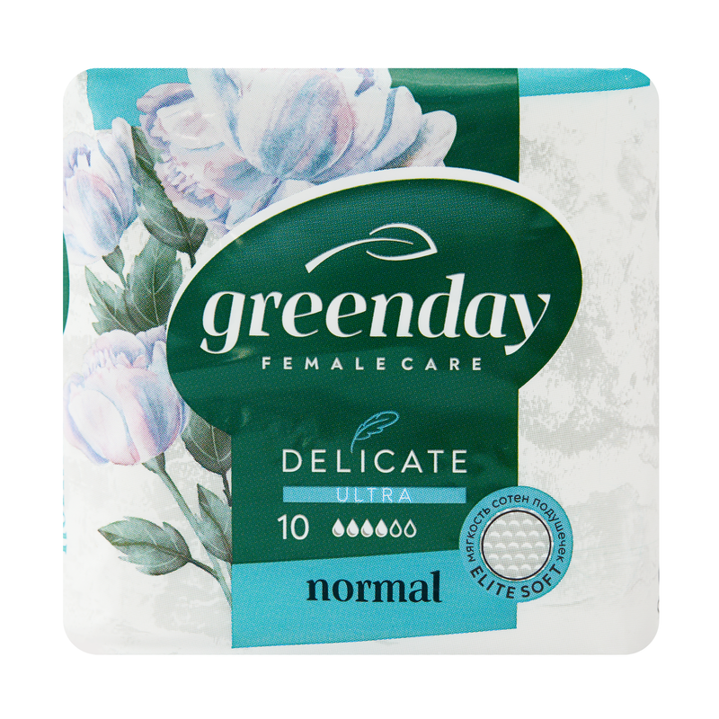 фото Прокладки green day delicate, ultra normal, 4 капли, 10 шт