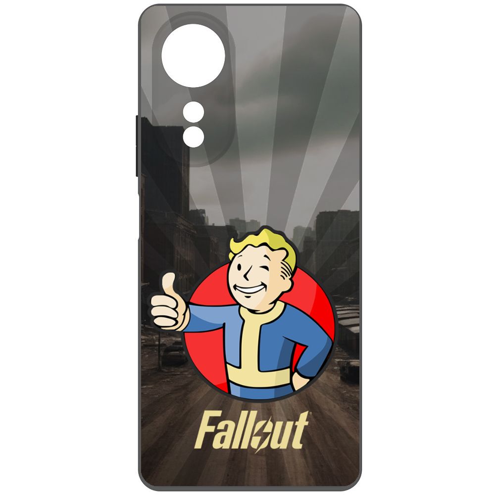 

Чехол-накладка Krutoff Soft Case Фоллаут (Fallout) - Волт-бой для Oppo A58 4G черный