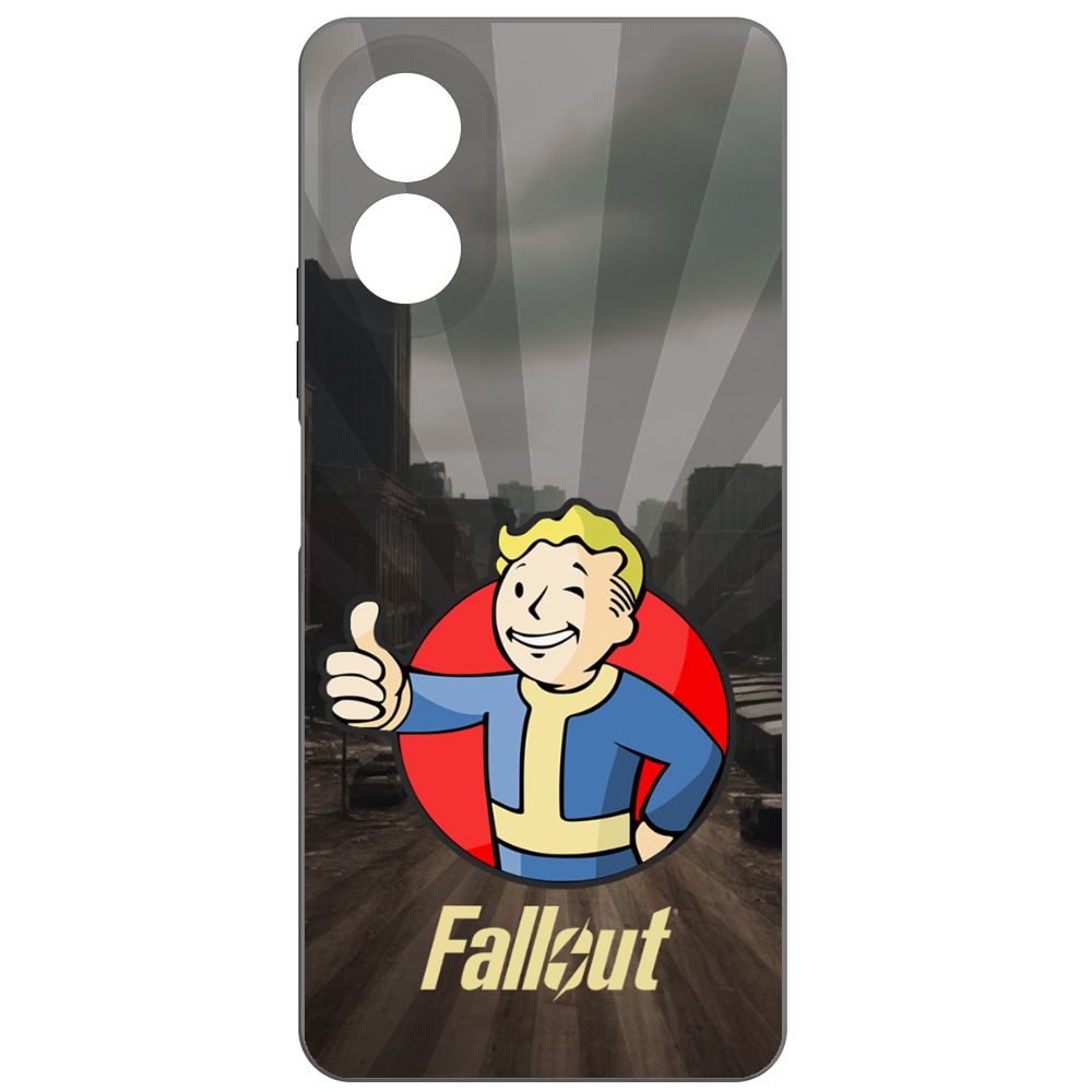 

Чехол-накладка Krutoff Soft Case Фоллаут (Fallout) - Волт-бой для Oppo A18 черный