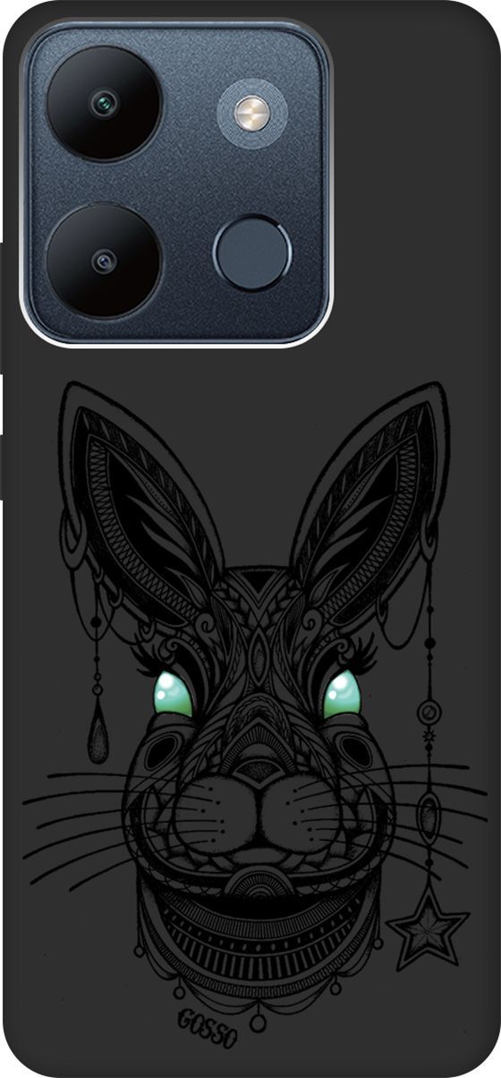

Чехол на Infinix Smart 7/Tecno Spark Go 2023/Pop 7 Pro "Grand Rabbit" черный, Черный;голубой, 158852