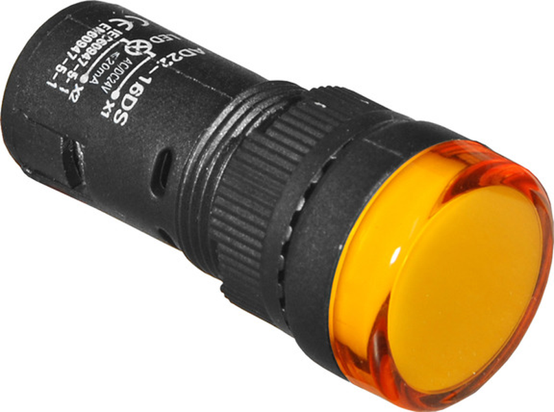 ANDELI Лампа AD16-22DS LED матрица d22мм желтый 220В AC ADL10-133