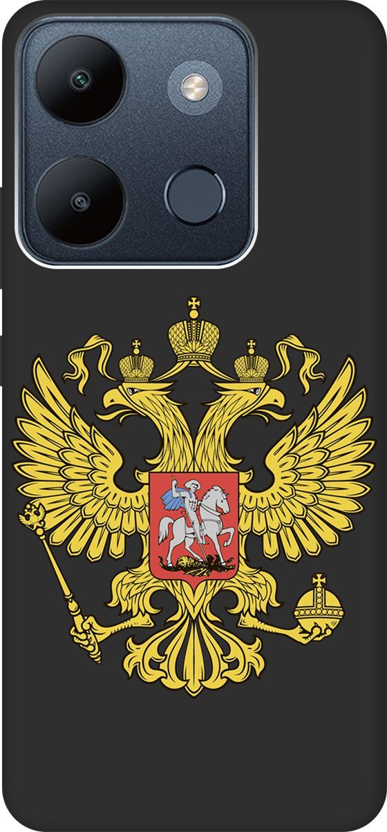 

Чехол на Infinix Smart 7/Tecno Spark Go 2023/Pop 7/Pop 7 Pro "Patriot" черный, Черный;желтый, 158852