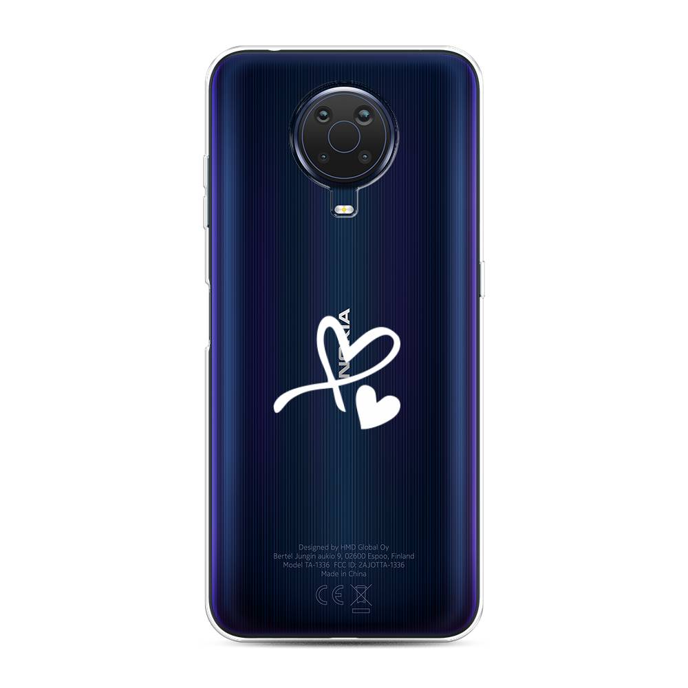 

Чехол Awog на Nokia G20 / Нокиа G20 "Сердечко минимализм", Белый, 124150-6