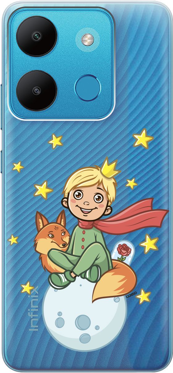 

Чехол на Infinix Smart 7/Tecno Spark Go 2023/Pop 7 Pro "Little Prince" прозрачный, Прозрачный;бежевый, 158851