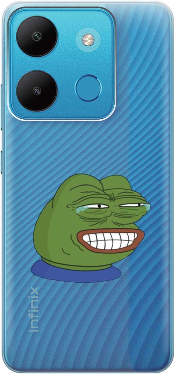 

Чехол на Infinix Smart 7/Tecno Spark Go 2023/Pop 7 Pro "Pepe the Frog" прозрачный, Прозрачный;зеленый, 158850