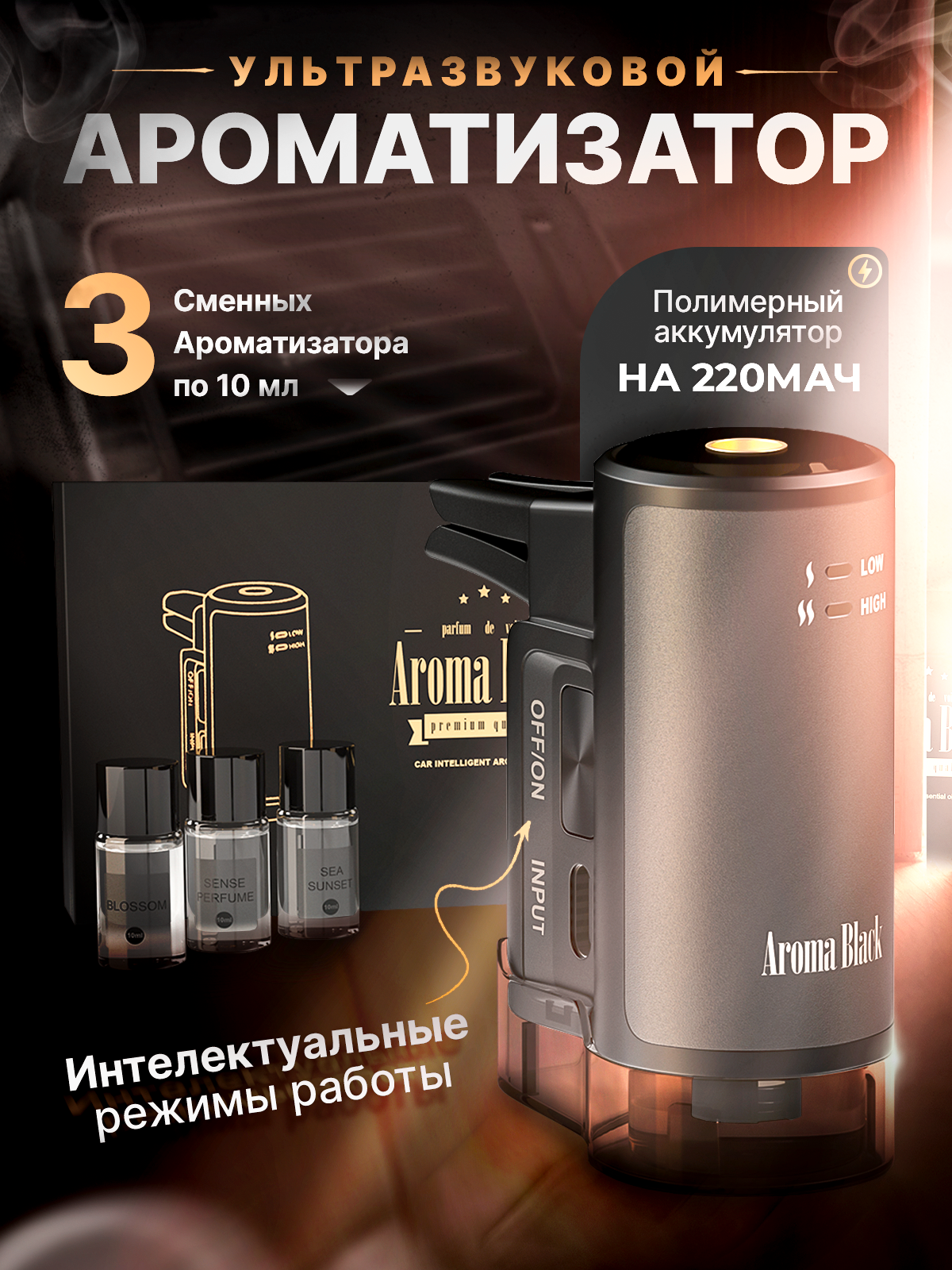 Ароматизатор в машину Aroma-Black AM2BD