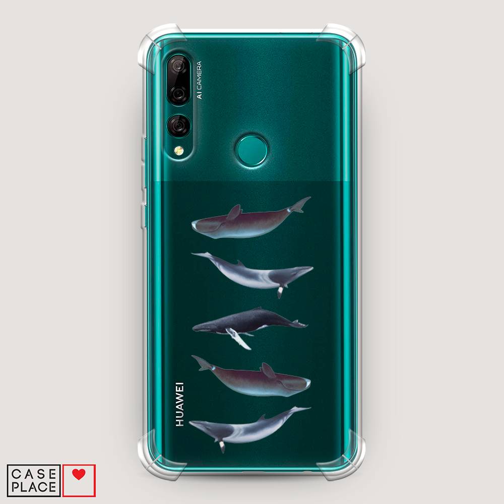

Чехол Awog на Huawei Y9 Prime 2019 "Киты арт 2", Серый, 611951-1