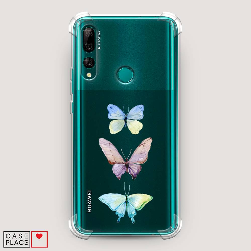 фото Чехол awog "акварельные бабочки" для huawei y9 prime 2019