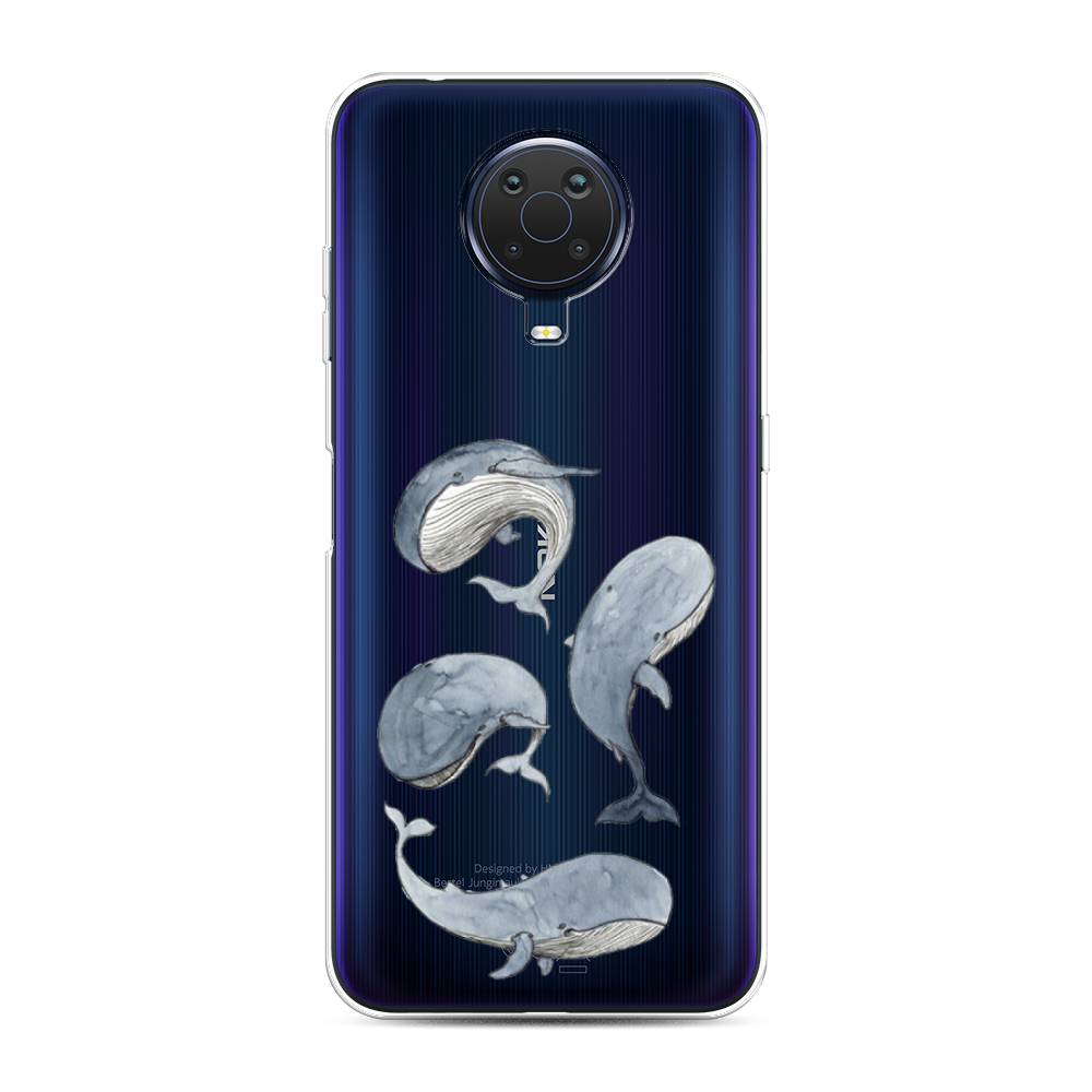 

Чехол Awog на Nokia G20 / Нокиа G20 "Киты", Белый;прозрачный;голубой, 124150-1