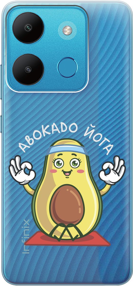 

Чехол на Infinix Smart 7/Tecno Spark Go 2023/Pop 7/Pop 7 Pro "Avo-Yoga" прозрачный, Прозрачный;желтый, 158849