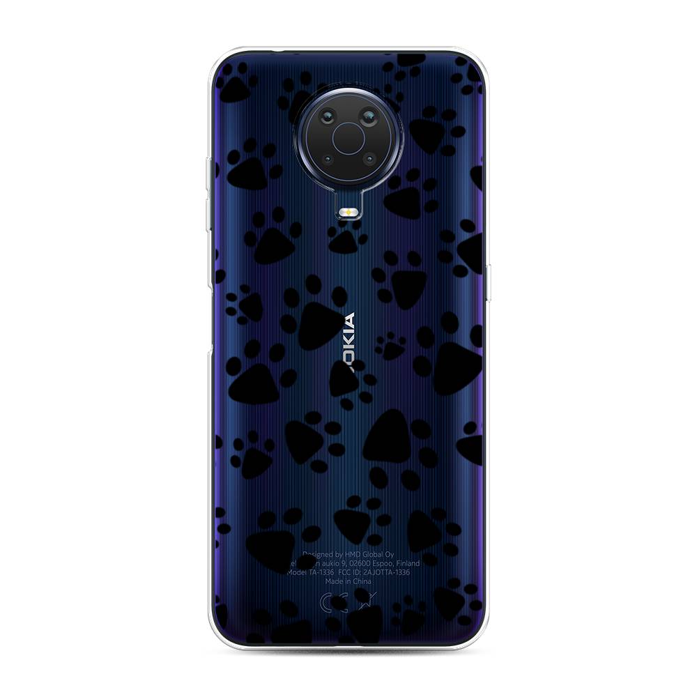 

Чехол Awog на Nokia G20 / Нокиа G20 "Лапки черные", Черный, 124150-2
