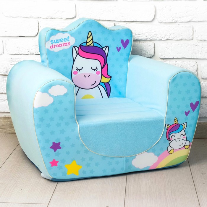 фото Мягкая игрушка-кресло «единорог», цвета микс bazar