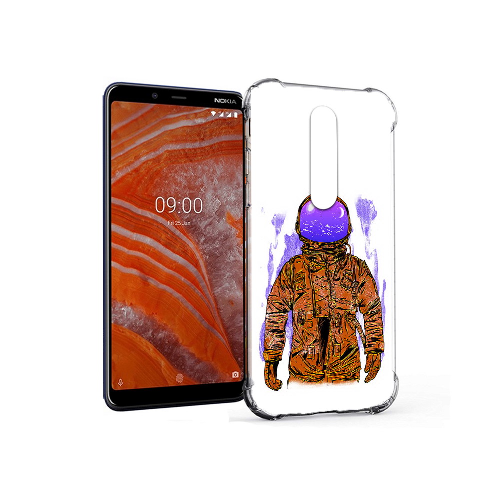 

Чехол MyPads Tocco для Nokia 3.1 Plus нарисованный мужчина в скафандре (PT121397.96.510), Прозрачный, Tocco