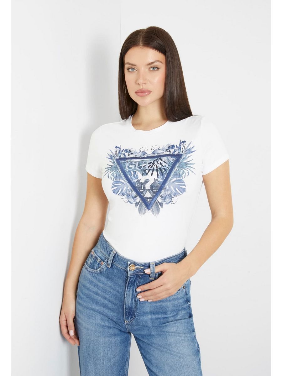 

Футболка женская Guess GU121D1UY белая M, Белый, GU121D1UY