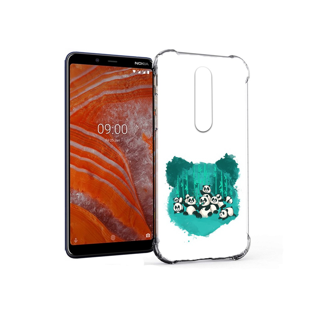 

Чехол MyPads Tocco для Nokia 3.1 Plus нарисованные панды (PT121397.96.508), Прозрачный, Tocco