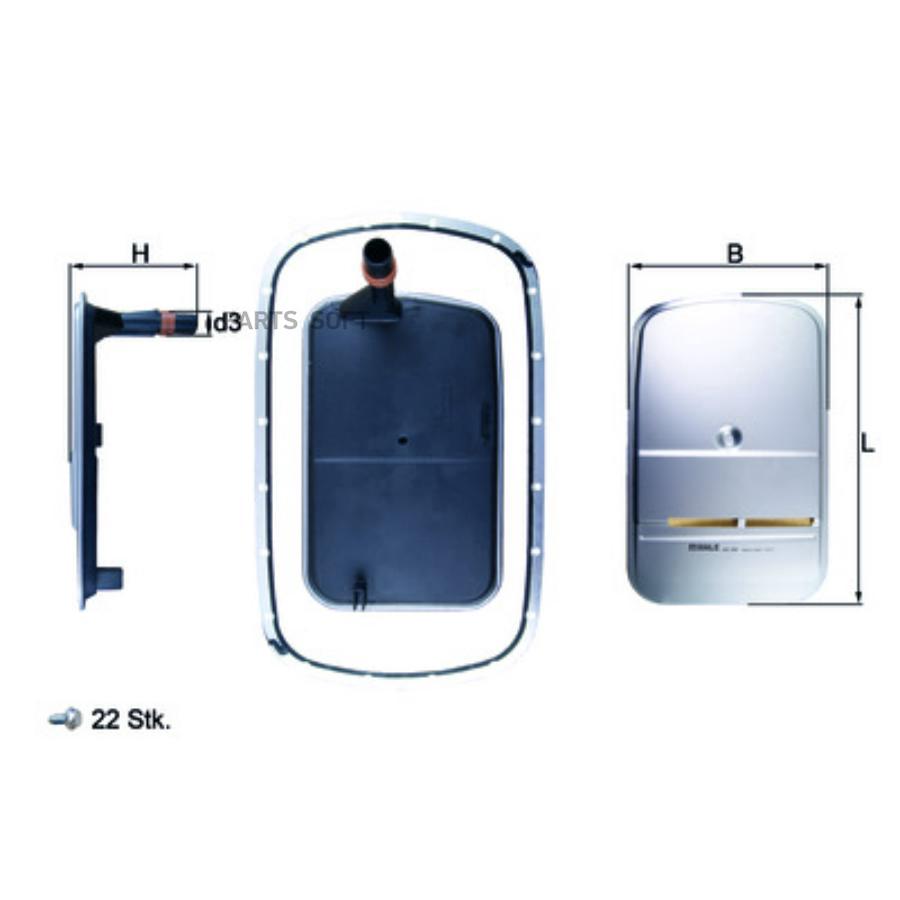 

Фильтр АКПП Mahle/Knecht HX165KIT, HX165KIT
