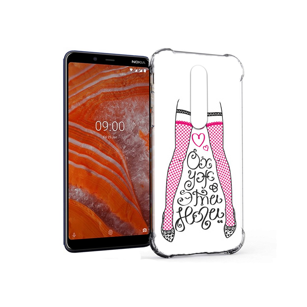 Чехол MyPads Tocco для Nokia 3.1 Plus нарисованные ноги в чулках (PT121397.96.507)