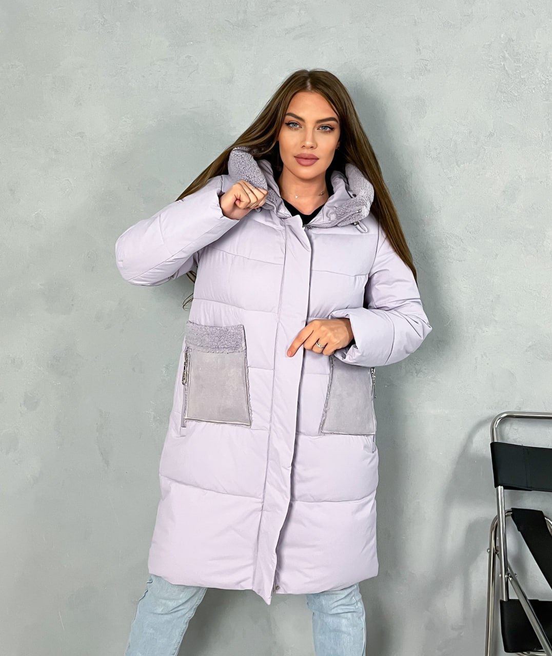 

Пальто женское NoBrand 306 фиолетовое 52 RU, Фиолетовый, 306