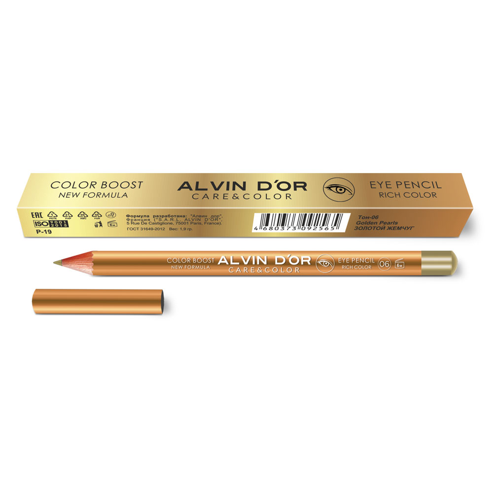 Карандаш для глаз Alvin Dor rich color тон 06 золотой жемчуг 499₽