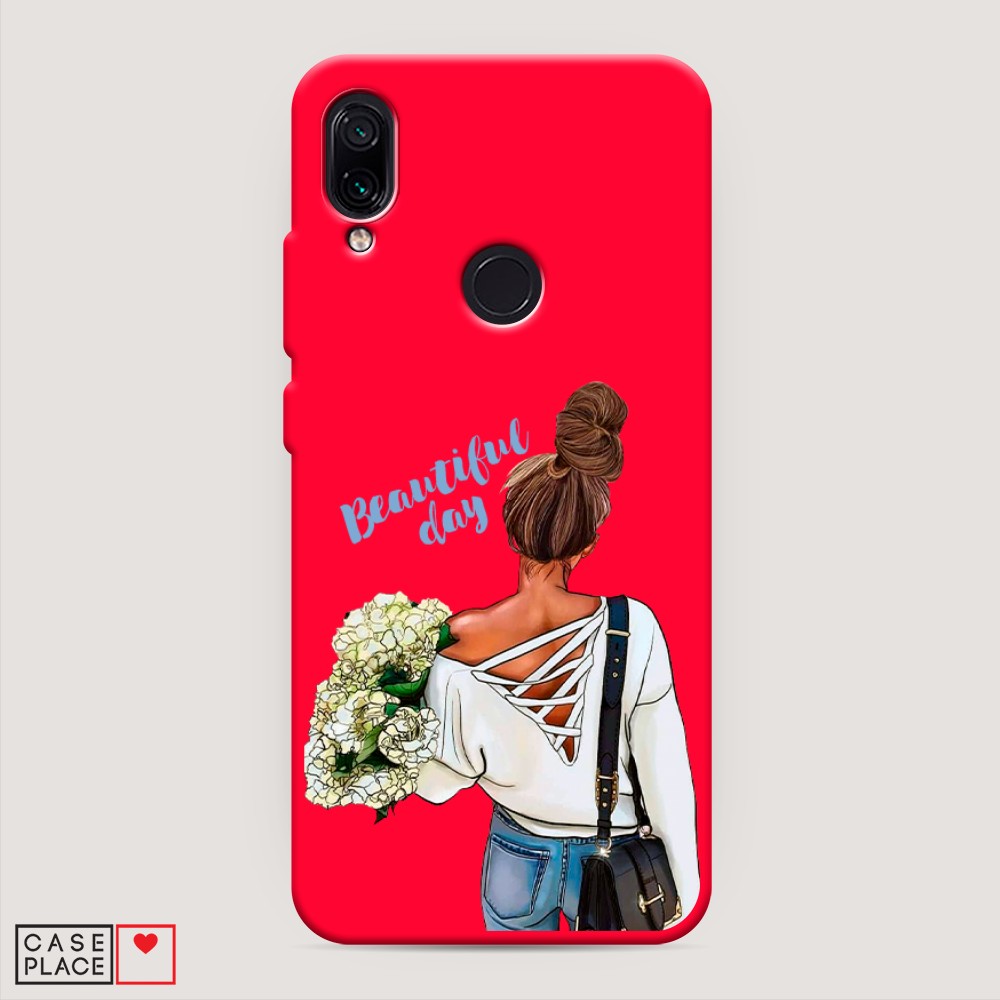 фото Матовый силиконовый чехол "beautiful day vector" на xiaomi redmi 7 awog