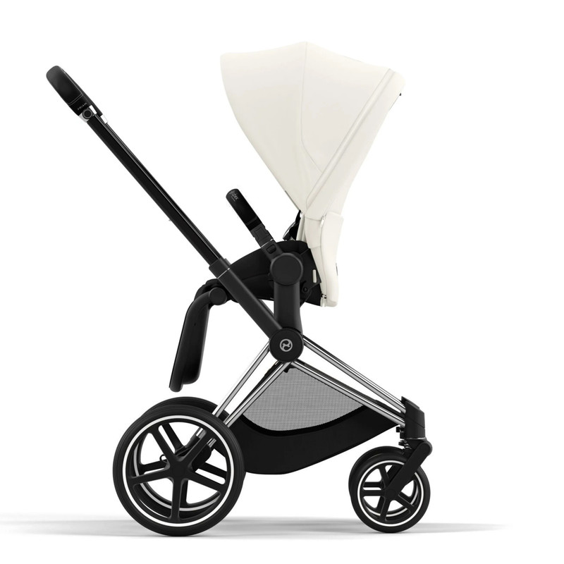 Коляска прогулочная, шасси Cybex Priam-4-mix-р, OffWhite СР4-Р-Chrome-Black-OffWhite