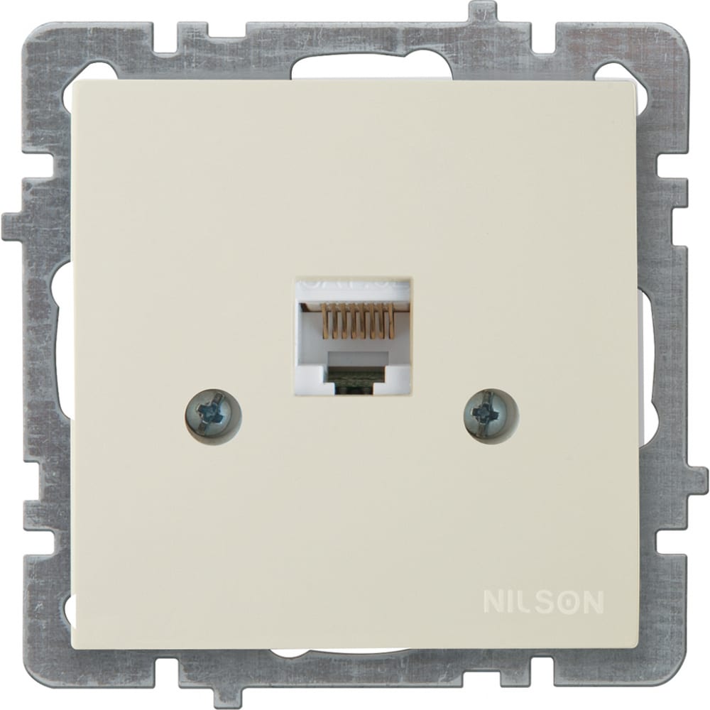 Компьютерная розетка Nilson 1-местн. СУ RJ45 CAT5 , TOURAN-ALEGRA-THOR, кремовый 24120444 компьютерная розетка nilson