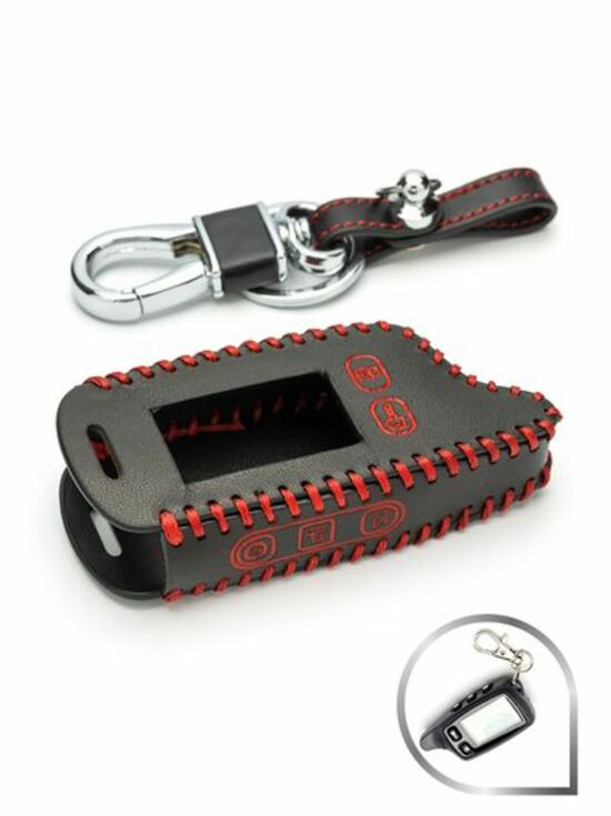 

Чехол SLK для брелка Tomahawk TW 9010/9030 красная нить, плетенка, без пленки, Коричневый