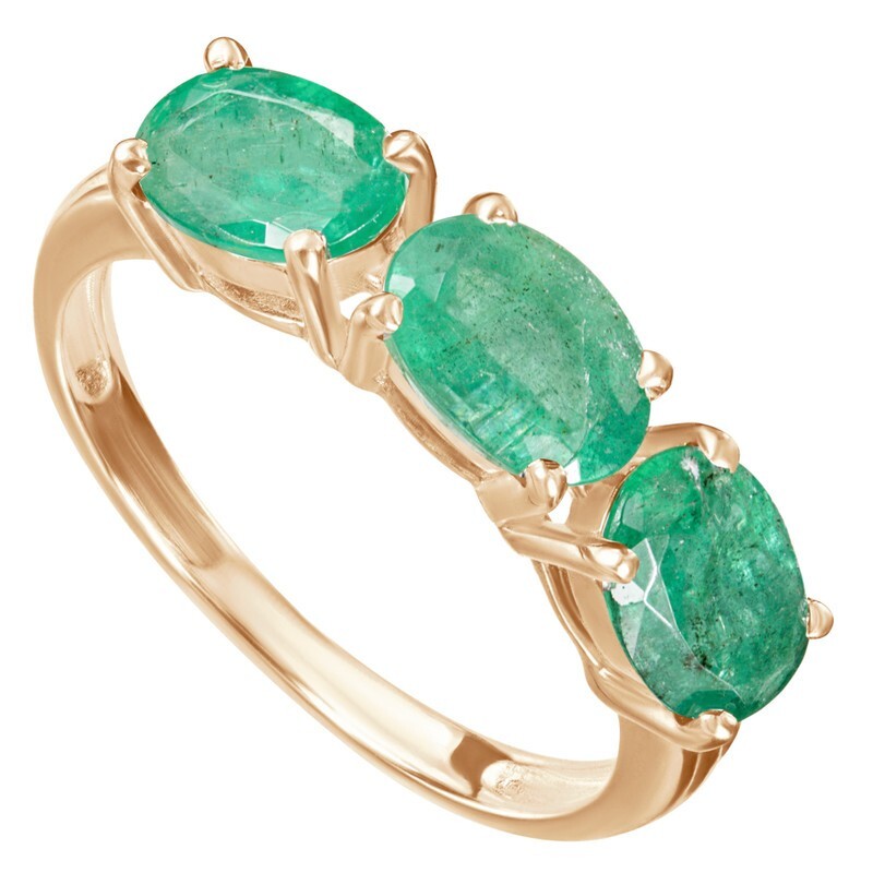 

Кольцо из серебра с изумрудом р.19,5 LAZURIT-ONLINE 809503, 809503
