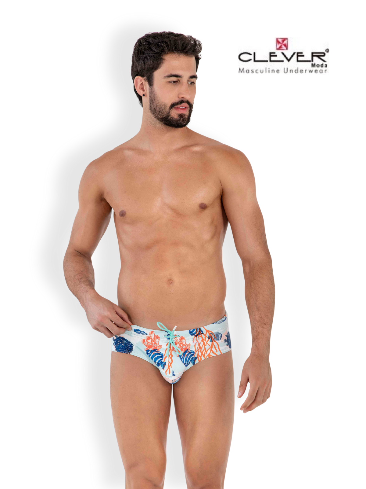 Плавки мужские CLEVER MODA 1644 голубые M 6930₽