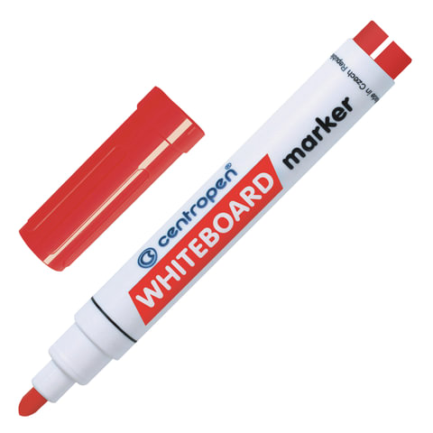 

Маркер стираемый для белой доски КРАСНЫЙ, CENTROPEN Dry-Wipe, 2,5 мм, 5 8559 0104 - 10 шт