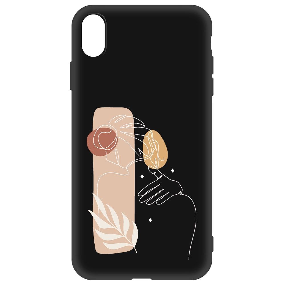 

Чехол-накладка Krutoff Soft Case Нежность для iPhone XS Max черный