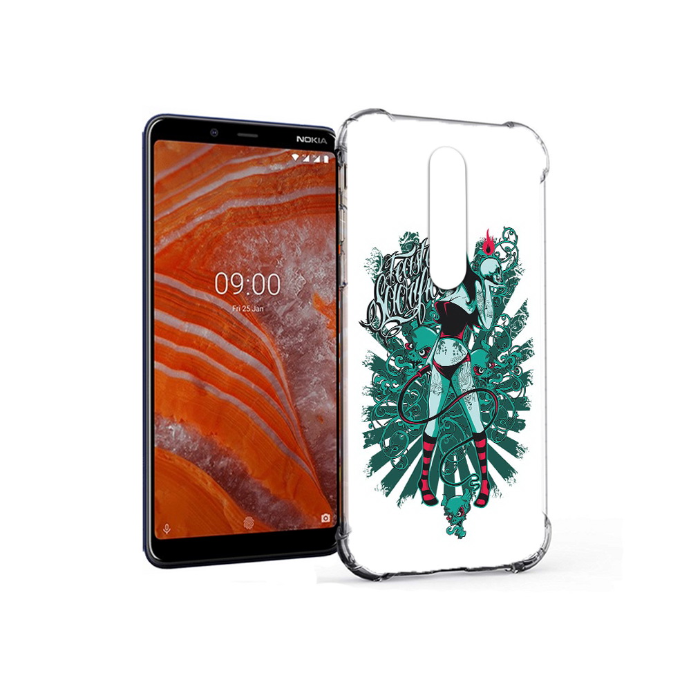 

Чехол MyPads Tocco для Nokia 3.1 Plus нарисованная девушка в татуировках (PT121397.96.499), Прозрачный, Tocco