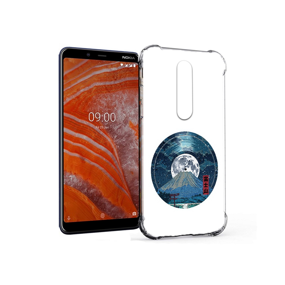 

Чехол MyPads Tocco для Nokia 3.1 Plus нарисованная виниловая гора с луной, Прозрачный, Tocco