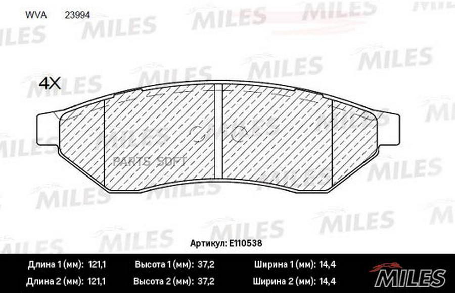 

Колодки тормозные CHEVROLET EPICA 05-/EVANDA 02-/MAGNUS 99- задние SemiMetal MILES E110538