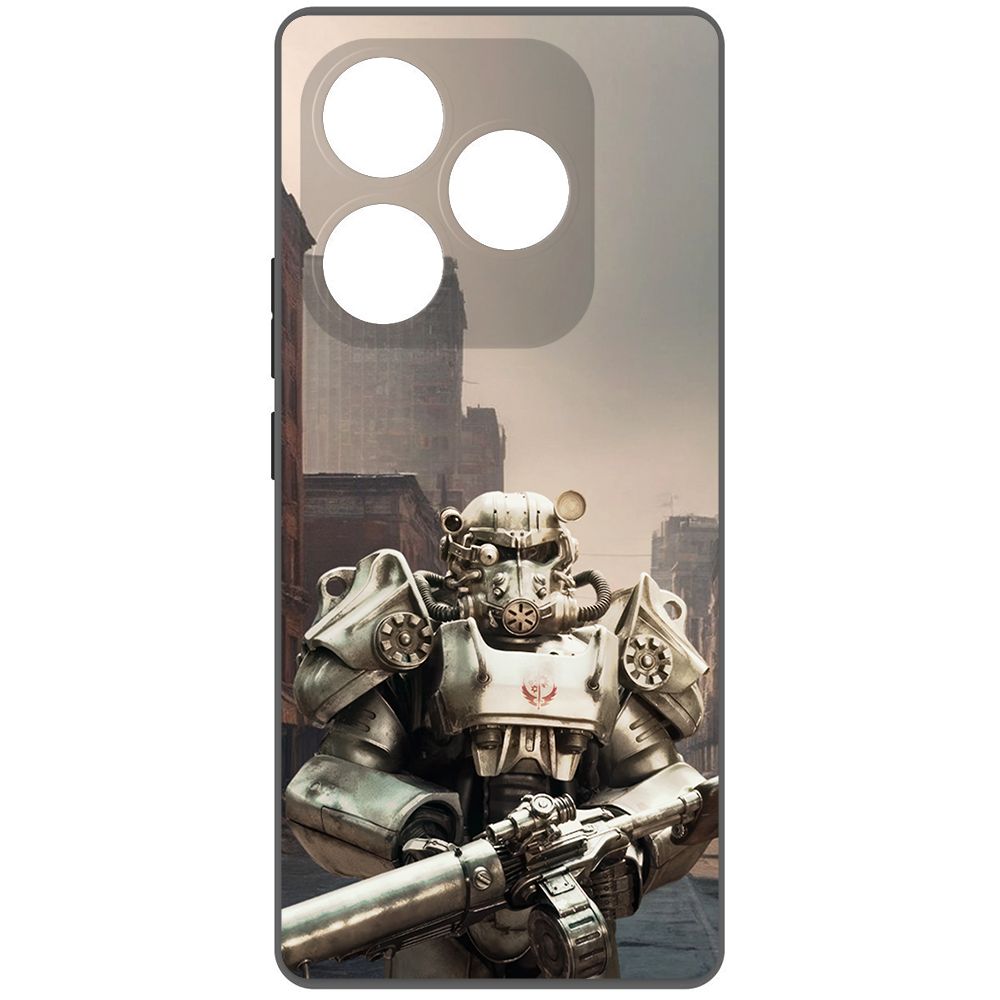 

Чехол-накладка Krutoff Soft Case Фоллаут (Fallout) - Рыцарь Братства для ITEL S23+ черный
