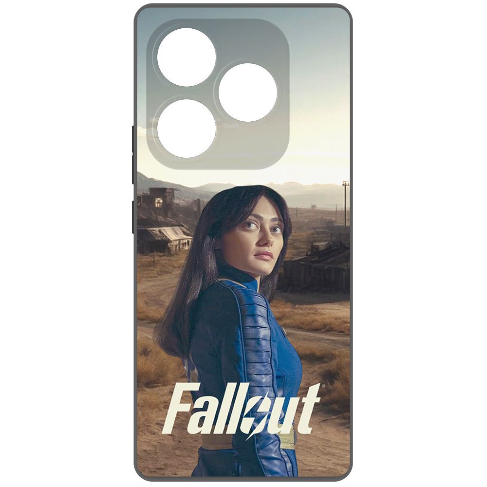 

Чехол-накладка Krutoff Soft Case Фоллаут (Fallout) - Люси в пустошах для ITEL S23+ черный