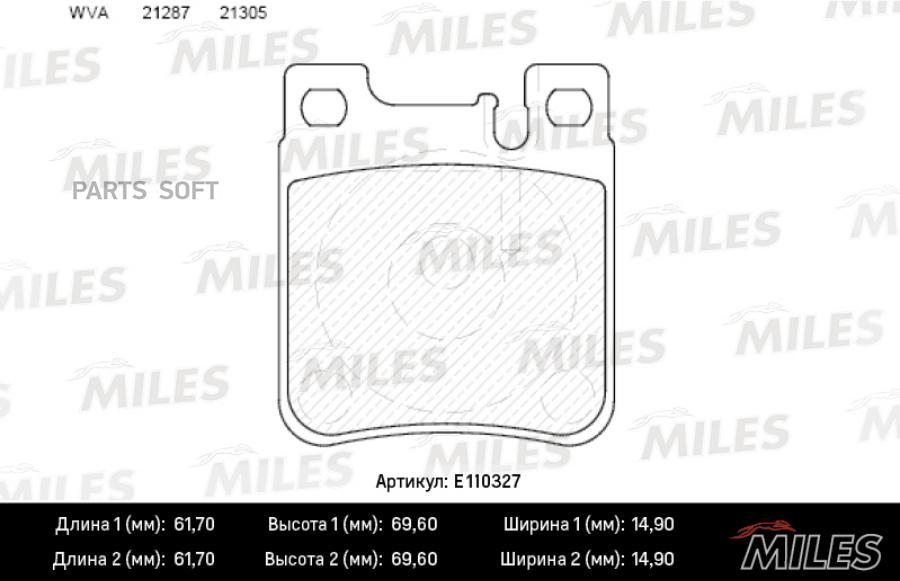 

Колодки тормозные MERCEDES W202/203 AMG/210/140 задние SemiMetallic MILES E110327